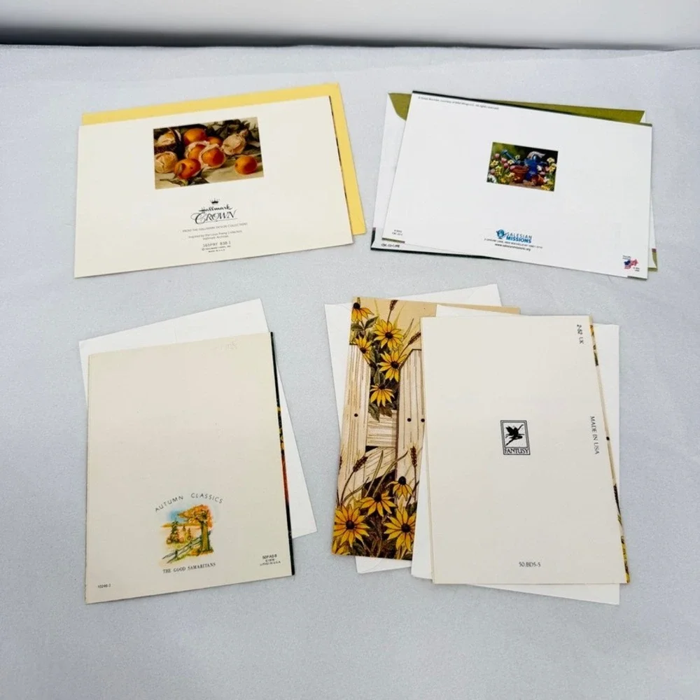 Greeting Cards LOT Mixed Occasions Birthday Seasonal Floral Fruit Nature 5pc